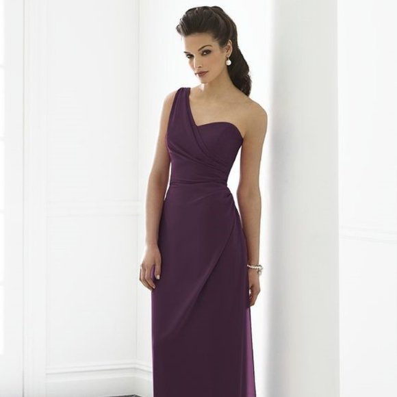 After Six Bridesmaid Dress- Style 6646, Asymmetric. BLACK, SZ 2 - Picture 1 of 2
